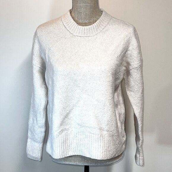 Madewell Boucle Wool Blend Beachdell Pullover Cream Sweater Cream Sz Womens S - Picture 4 of 11